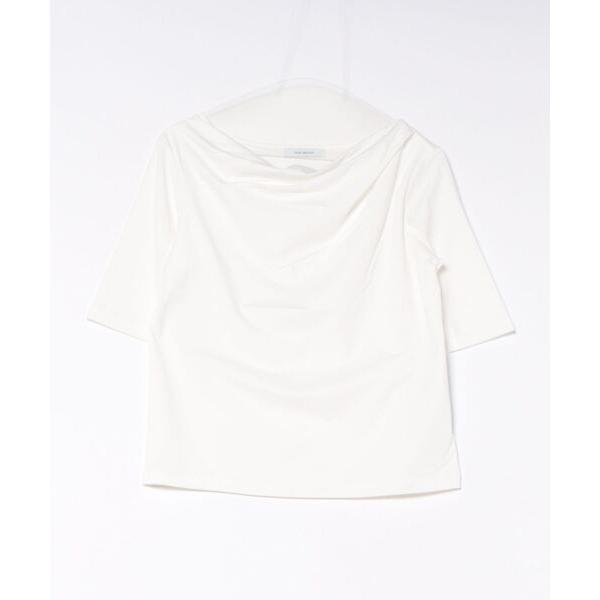 tシャツ ニュアンスネック５分袖カットソー レディース