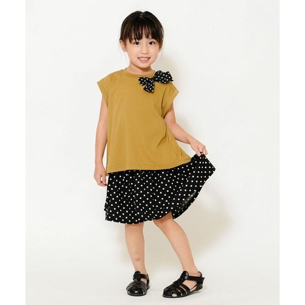 チュニック Aラインリボンチュニック キッズ 子供服 女の子