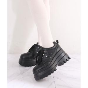 スニーカー ビジュー付きトリプルソールスニーカー レディース