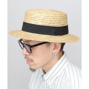 帽子 ハット 麦ブレード カンカン帽 メンズ レディース