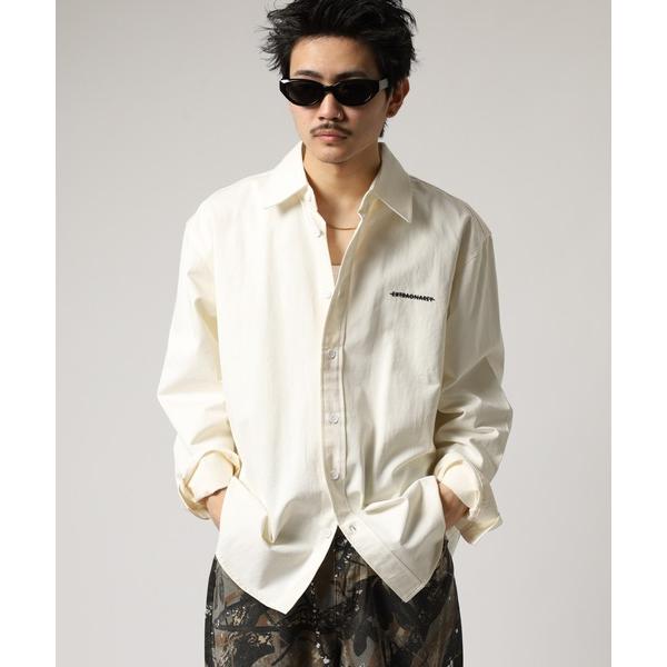 シャツ ABETTOR ロゴプリント肉厚ビジカジレギュラーLSシャツ メンズ レディース