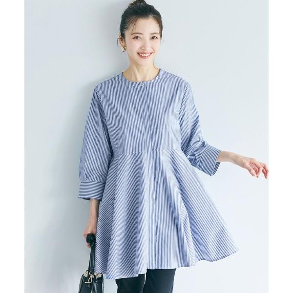 ブラウス シャツ SOLOTEX(R)使用七分袖フレアブラウス レディース