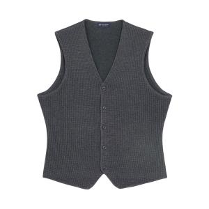 ベスト ジレ ニット メッシュ編地ジレ 麻混 メンズ メンズ