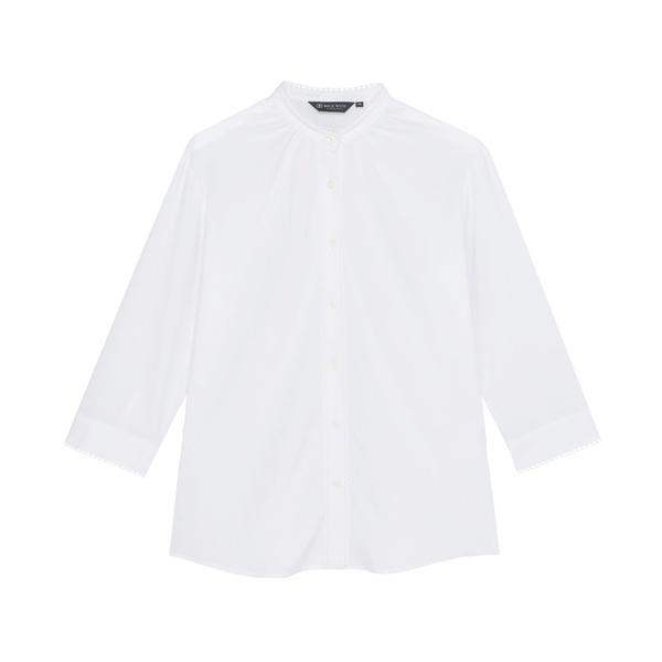 ブラウス シャツ COFREX スタンド ピコレース ブラウス 七分袖 レディースデザインシャツ レ...