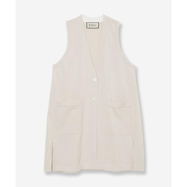 ベスト ジレ 入学式 「R-ISM人気アイテム」ニットロングジレ レディース