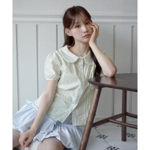 ブラウス シャツ チェックラウンドカラーパフブラウス/2026 SS COLLECTION レディース