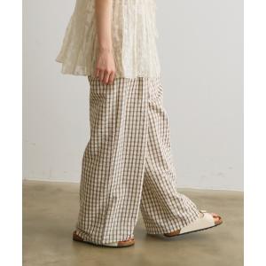 パンツ チェックイージーパンツ レディース