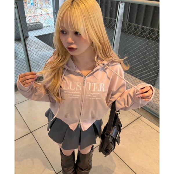 パーカー 「丈違い」キラキラパーカー レディース