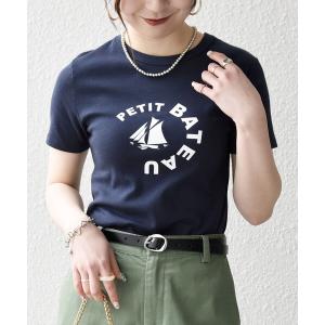 tシャツ 「SHIPS any別注」PETIT BATEAU: ロゴ プリント コンパクト TEE 26SS レディース