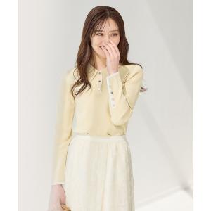 ニット セーター ハイショクポロニット656638 レディース