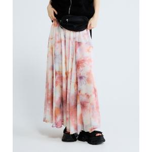 フラワープリントフレアスカート