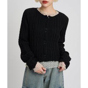 tシャツ ブークレショートカーディガン レディース
