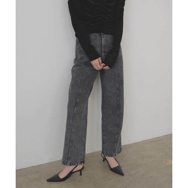 「LIAN」 デニムパンツ SMALL グレー レディース