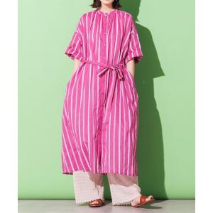 「lil nina」 7分袖ワンピース FREE ピンク レディース