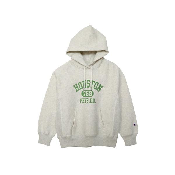 「Champion」 プルオーバーパーカー LARGE オートミール レディース