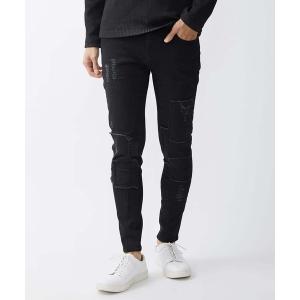 「MK MICHEL KLEIN HOMME 」 スキニーデニムパンツ 46 ブラック メンズ