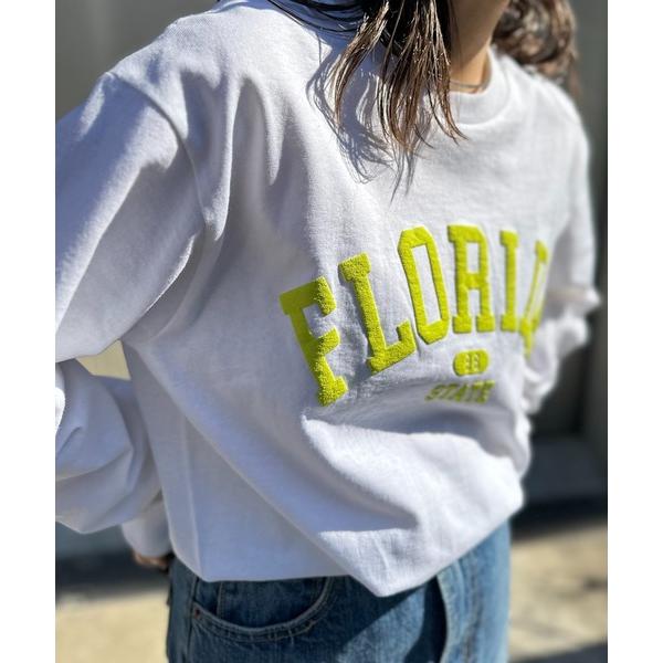 「mi via loca」 長袖カットソー「GILDANコラボ」 MEDIUM オフホワイト レディ...