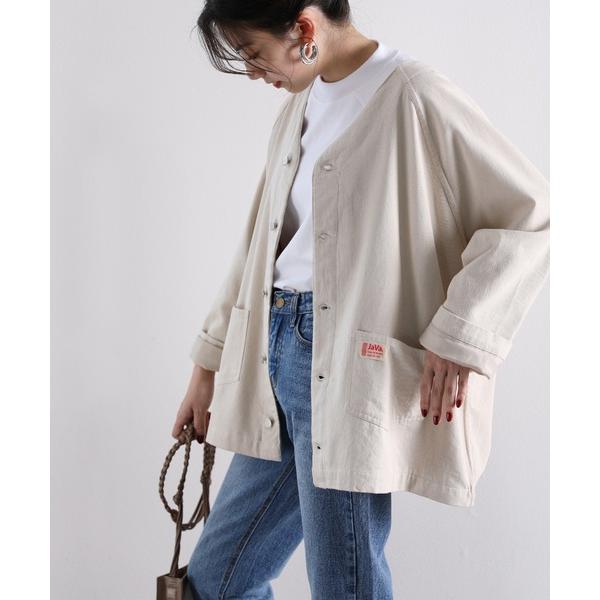 「Java」 ノーカラージャケット MEDIUM ナチュラル レディース