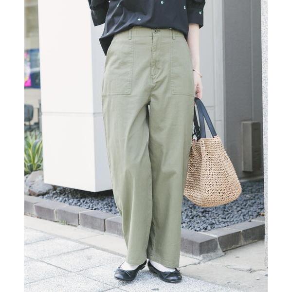 カーゴパンツ ストレートベイカーパンツ レディース