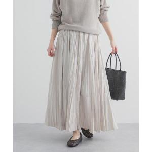 スカート タフタランダムプリーツスカート