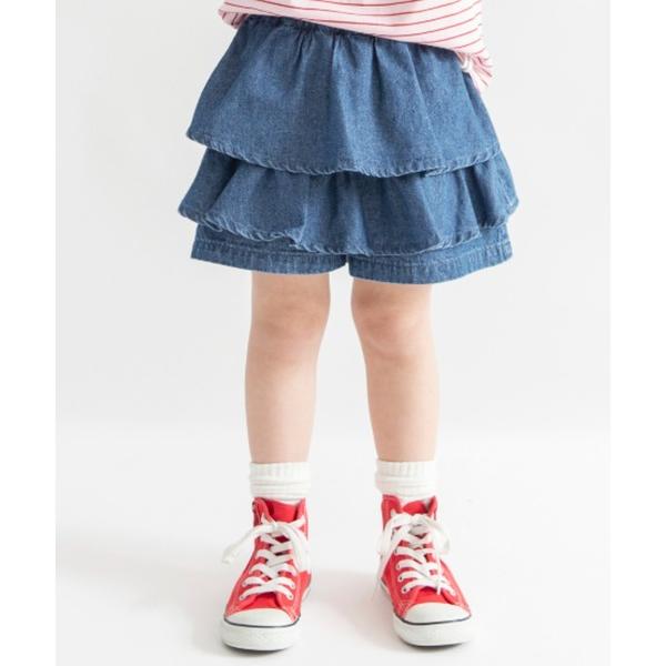 パンツ 「WEB限定/DRC」デニムフリルスカパン キッズ 子供服 女の子