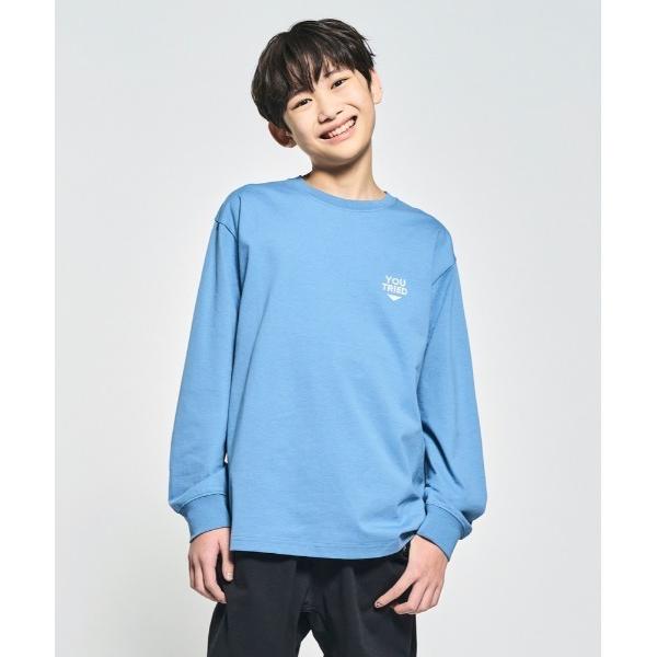 tシャツ 「Refurbish」ビッグシルエットロゴプリントキッズ長袖Tシャツ (ユニーク / 存在...