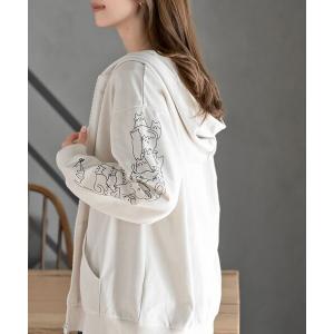 パーカー キャットスリーブミニ裏毛パーカー レディース