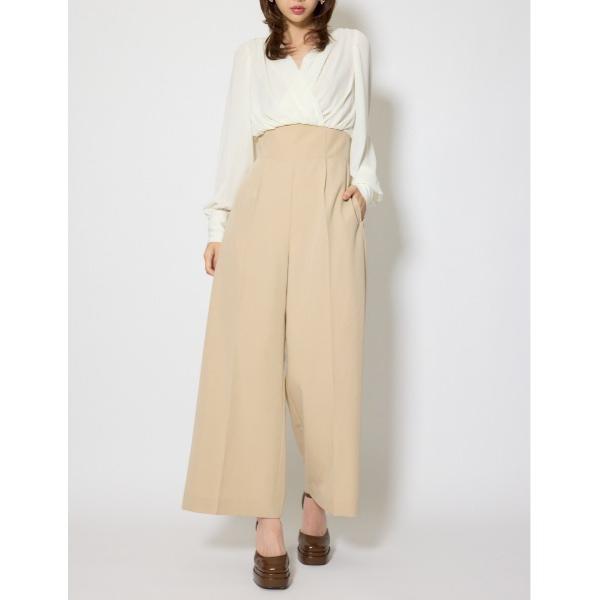 ワンピース カシュクールデザインロンパース 春服