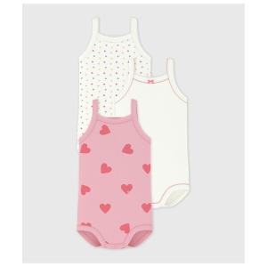 ベビー服 ロンパース ハートプリントキャミソールボディ３枚組の買取情報