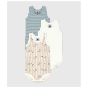 ベビー服 ロンパース プリントノースリーブボディ３枚組の買取情報