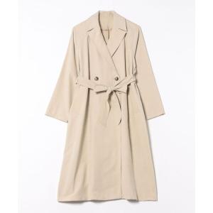 トレンチコート コート スウェードライクピーチガウントレンチコート レディース