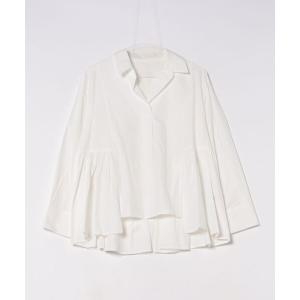 ブラウス シャツ モイストブロードラッフルヘムブラウス「洗濯機で洗える」 レディース