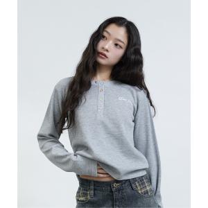 tシャツ 「日本限定」THERMAL HENLEY NECK TOPS / サーマルヘンリーネックトップス レディース
