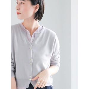 カーディガン 配色レイヤードカーディガン レディース