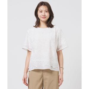 tシャツ レースコンビジャージー カットソー レディース