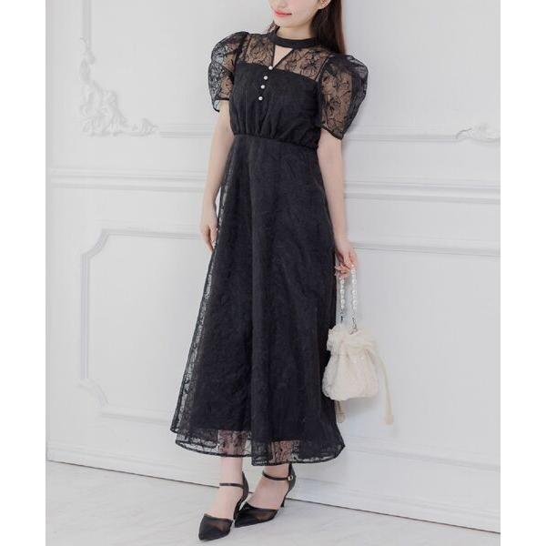 ドレス 「オケージョン」花柄総刺繍ドレス