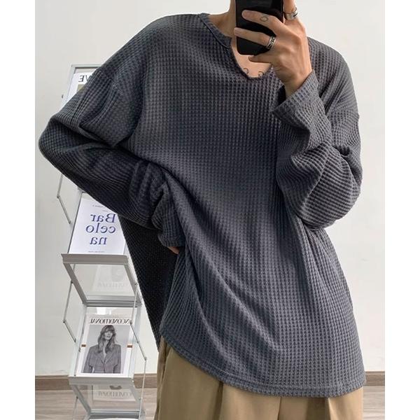 「Theater code」 長袖Tシャツ 3 グレー メンズ