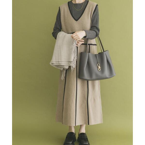 「ITEMS URBANRESEARCH」 ニットワンピース FREE ベージュ系その他 レディース