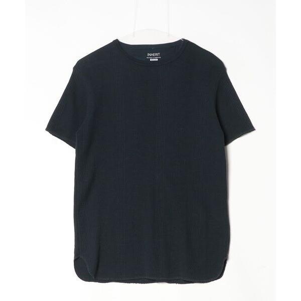 「INHERIT」 半袖Tシャツ M ネイビー メンズ