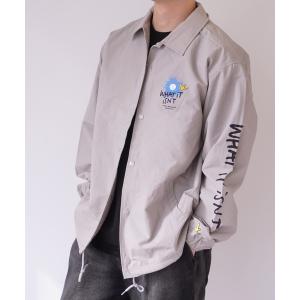 「（What it isNt）ART BY MARKGONZALES」 コーチジャケット L ライトグレー メンズ