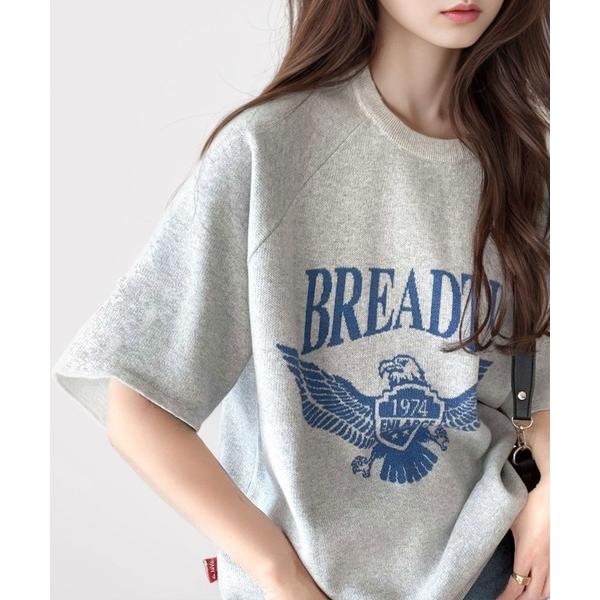 「Java」 半袖ニット MEDIUM グレー レディース