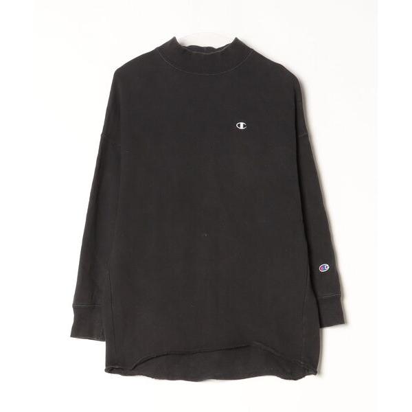 「Champion」 スウェットカットソー M ブラック レディース