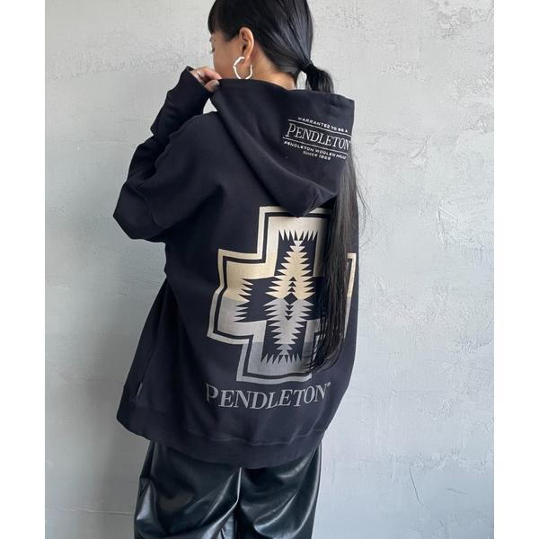 「PENDLETON」 プルオーバーパーカー X-LARGE ブラック レディース