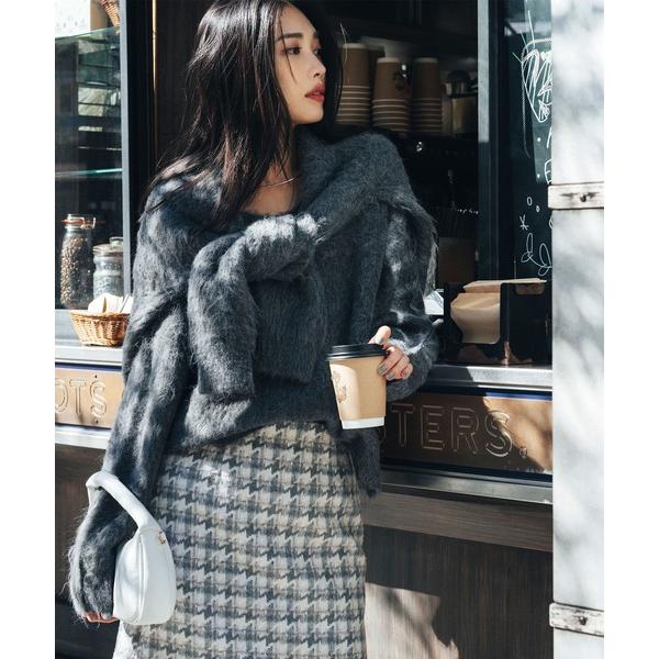 「NATURAL BEAUTY BASIC」 長袖ニット FREE チャコールグレー レディース