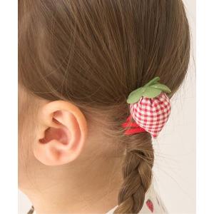 ヘアゴム ぷっくりいちごヘアゴム (2コセット)の商品画像