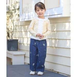 パンツ 花刺しゅうデニムパンツ キッズ 子供服 女の子