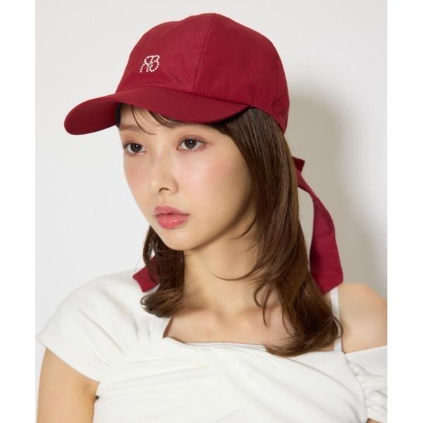 キャップ 帽子 バックリボンRロゴキャップ レディース