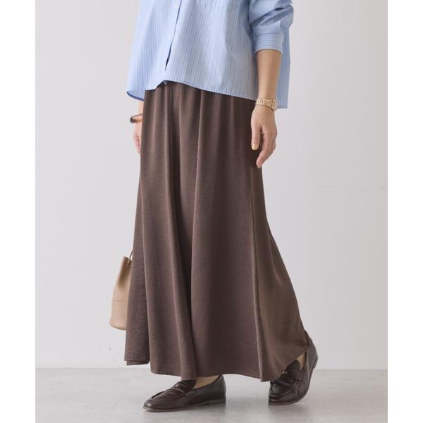 スカート 「イージーケア」サテンマーメードスカート