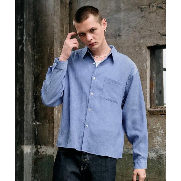 シャツ crinkle texture relaxed shirt / クリンクルテクスチャーリラッ...