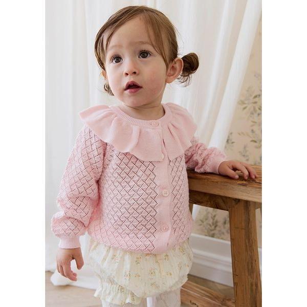 カーディガン 襟フリルカーディガン Cotton Candy キッズ 子供服 女の子